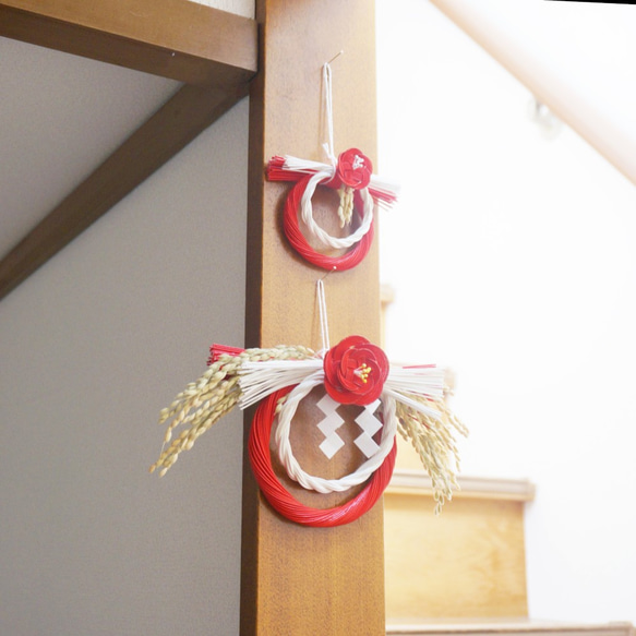 お正月飾り 極小 梅（赤） 8枚目の画像