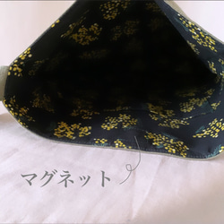 【A4大サイズ】草花手刺繍･綿麻ショルダーバッグ･ライトカーキ【くが屋】 7枚目の画像