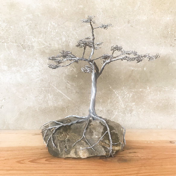 ル・セン]手作りロフト工業用風金属線彫刻盆栽/鉢植え 立体・オブジェ