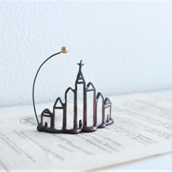 【署名配送】caco オブジェ 教会と月 教会とお月さまのオブジェ（大） その他インテリア雑貨 caco 通販