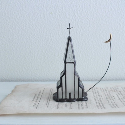 教会とお月さまのオブジェ（大） その他インテリア雑貨 caco 通販