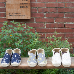日本製の生地で手縫いの靴作り エスパドリーユ 9枚目の画像