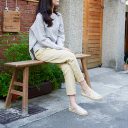 日本刺繡緹花布手工草編鞋 白圈 第10張的照片