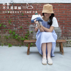 日本刺繡緹花布手工草編鞋 鈴蘭 第1張的照片