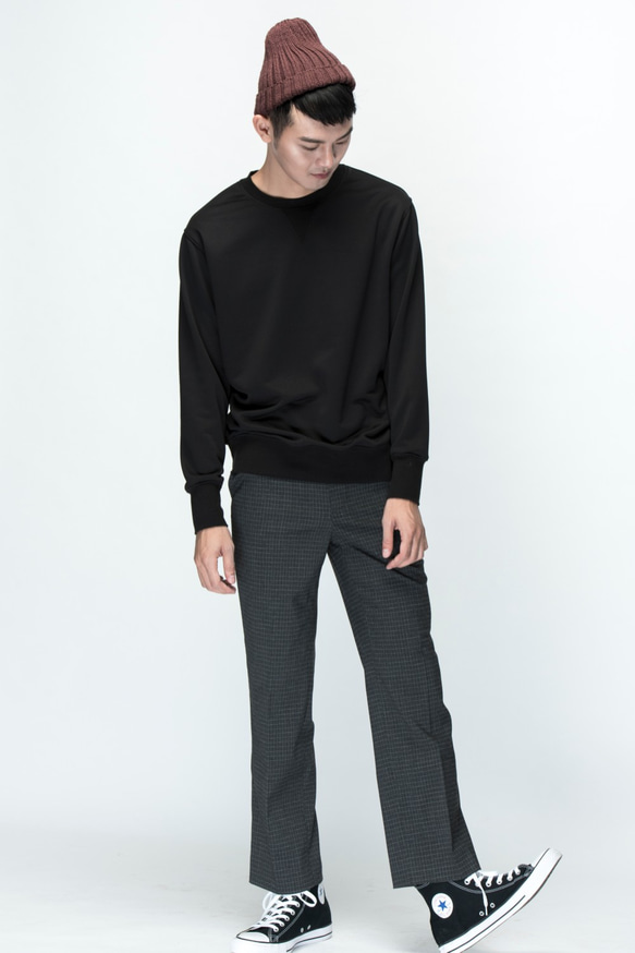 ハオ・ブラック長袖のセーター 3枚目の画像