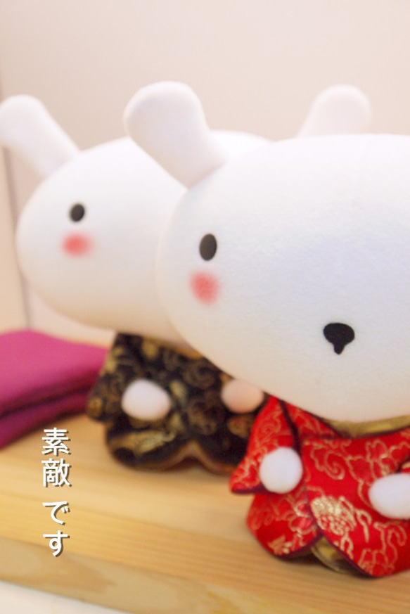 Bucute婚禮兔和服版~日式版/婚禮小物/獨家發售/手工製作/ 第3張的照片