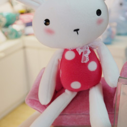 Bucute寶寶的第一隻兔兔/彌月/生日禮物/人氣/手工/娃娃/手作/細緻/白布蘿兔 第4張的照片