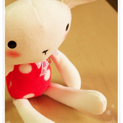 Bucute寶寶的第一隻兔兔/彌月/生日禮物/人氣/手工/娃娃/手作/細緻/白布蘿兔 第8張的照片