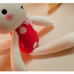 Bucute寶寶的第一隻兔兔/彌月/生日禮物/人氣/手工/娃娃/手作/細緻/白布蘿兔 第9張的照片