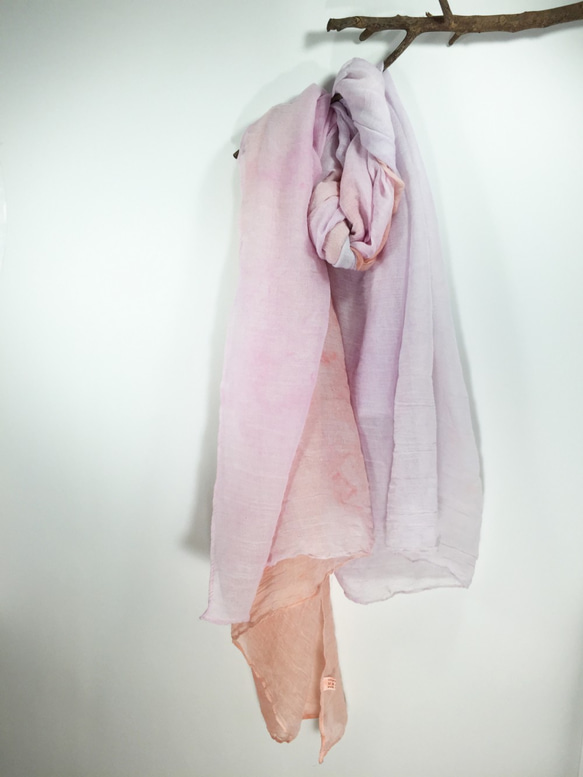 [Orange] Tie dye/scarf/shawl 3枚目の画像