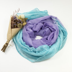 [Tanzanite] Tie dye/scarf/shawl 2枚目の画像