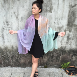 [Rainbow B] Tie dye/scarf/shawl 4枚目の画像