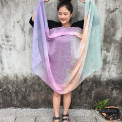 [Rainbow B] Tie dye/scarf/shawl 5枚目の画像