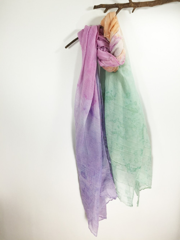 [Rainbow B] Tie dye/scarf/shawl 9枚目の画像