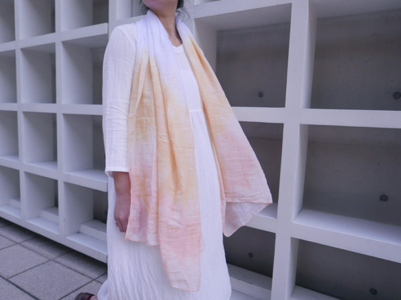 [Orange angel] Tie dye/scarf/shawl 6枚目の画像