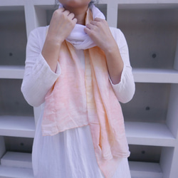 [橘天使] 圍巾 絲巾 披肩 手染 渲染 染色/客製化 交換禮物 聖誕禮物 第7張的照片