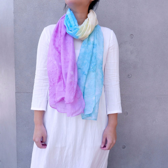 [Neon] Tie dye/scarf/shawl 3枚目の画像