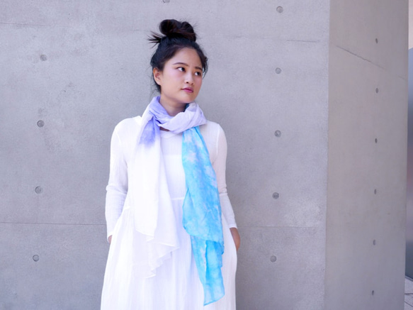 [Violet] Tie dye/scarf/shawl 5枚目の画像