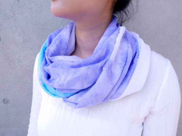 [Violet] Tie dye/scarf/shawl 6枚目の画像