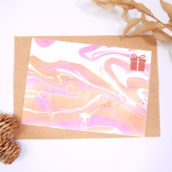 [聖誕卡片 組合包/4張] 聖誕 卡片 明信片 贈素色信封 聖誕禮物 交換禮物 浮水染 第10張的照片