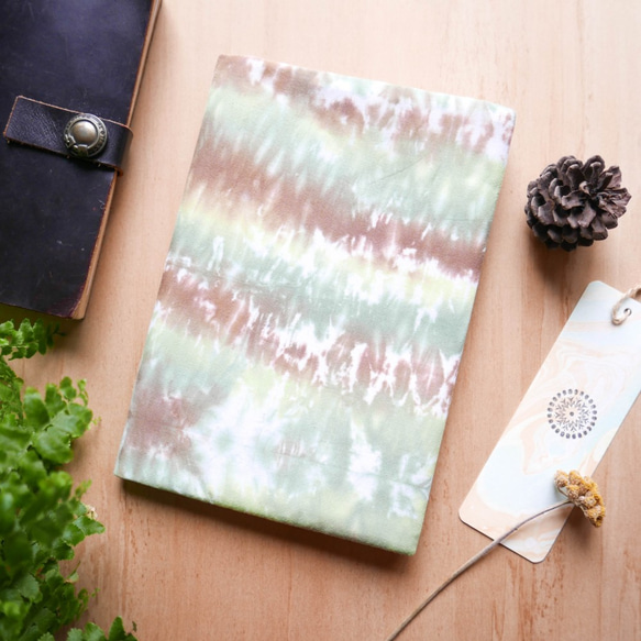 [Secret forest] Hadmade Tie dye Book Cover for A5 Adjustable 1枚目の画像