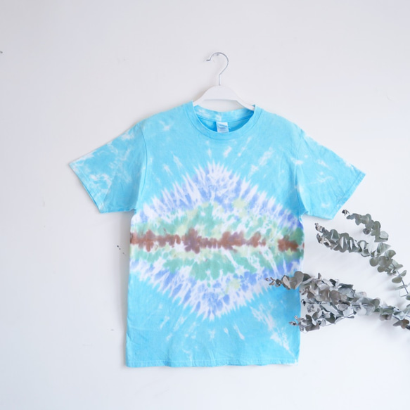 [Reflection] Tie dye/T-shirt/Garment/Custom size/Men 1枚目の画像