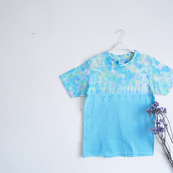 [green dot] Tie dye/T-shirt/Garment/Custom size/Men/Women 2枚目の画像