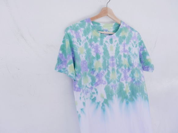 [Morning Glory]Tie dye/T-shirt/Garment/Custom size/Men/Women 2枚目の画像