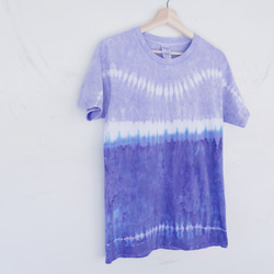 手染めTシャツ 台湾 デザイン purple wave 1枚目の画像