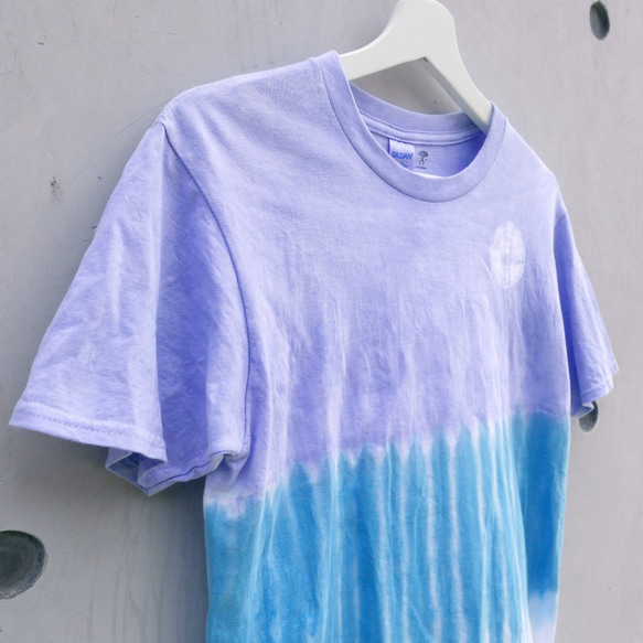 手染めTシャツ 台湾 デザイン Wheel (Purple) 3枚目の画像