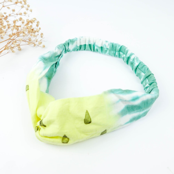 Tie dye/handmade/Headband/Elastic band :Watermelon: 1枚目の画像