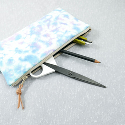 Tie-dye handmade Pencil Case Cosmetic bag : Cotton Candy  : 1枚目の画像