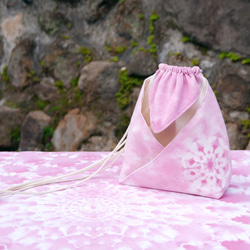 : 櫻 : 日式和服包 水桶包 側背包 肩背包 斜背包 手染 渲染 禮物 第2張的照片