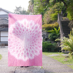 : 櫻 : 櫻花曼陀羅 掛布 裝飾 桌巾 手染 渲染 禮物 第1張的照片