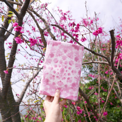 :Sakura: Hadmade Tie dye Book Cover for A5 Adjustable gifts 2枚目の画像