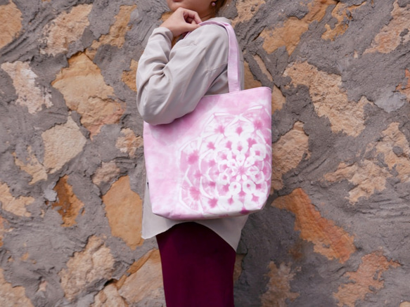 Tie-dye handmade tote bag :Sakura: 7枚目の画像