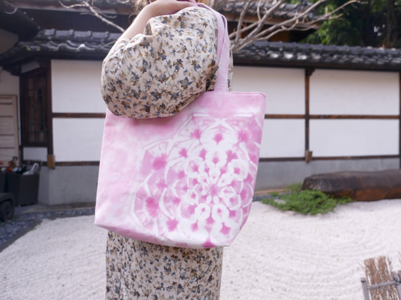 Tie-dye handmade tote bag :Sakura: 8枚目の画像