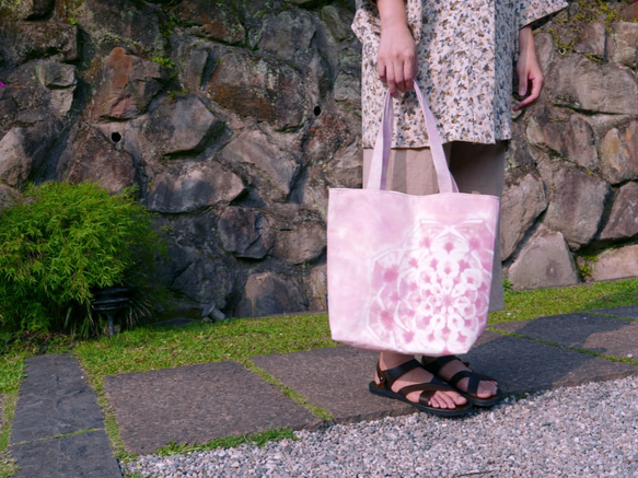 Tie-dye handmade tote bag :Sakura: 9枚目の画像