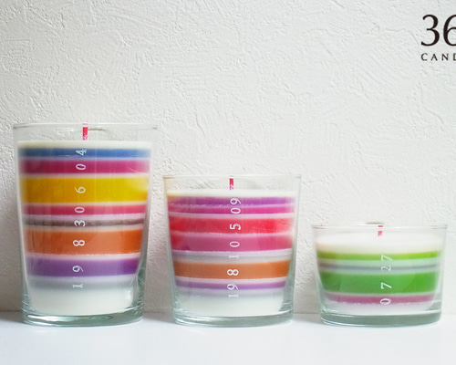 日付のオーダーメイドキャンドル 366 CANDLES（Medium
