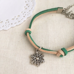 Handmade Simple Stylish Snowflake Bracelets –green 1枚目の画像