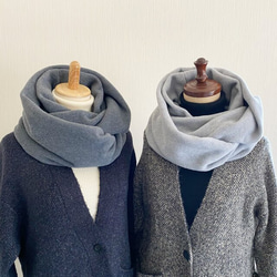 ♡情侶、已婚情侶推薦♡Link Coordination Matching Pair Snood Light Grey Char 第2張的照片