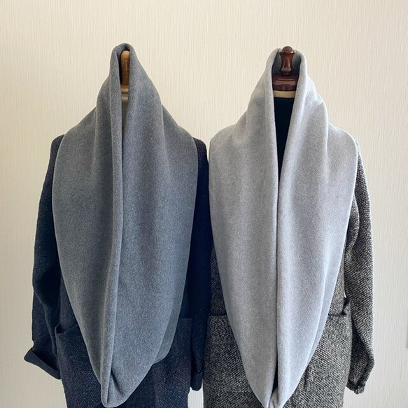 ♡情侶、已婚情侶推薦♡Link Coordination Matching Pair Snood Light Grey Char 第3張的照片