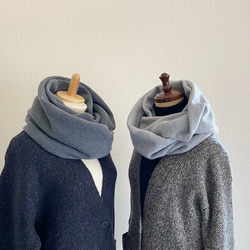 ♡情侶、已婚情侶推薦♡Link Coordination Matching Pair Snood Light Grey Char 第4張的照片