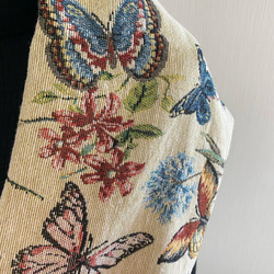 蝴蝶花紋☆。 .:*・成熟優雅的圍脖，採用美妙的哥白林編織 秋冬款 第7張的照片