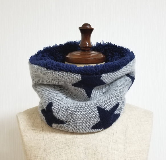 星柄ネックウォーマー スター柄 リバーシブル ネックウォーマー ネック