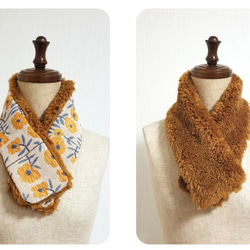 Gobelin編織和打孔可逆式暖頸圍巾 第1張的照片