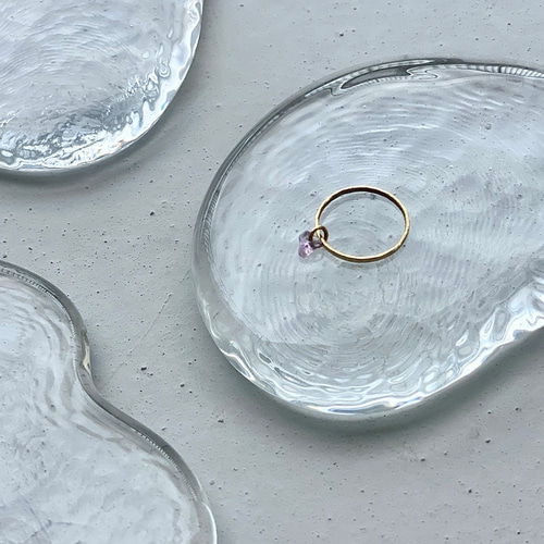 水たまりペーパーウェイト(大) その他インテリア雑貨 melts glassworks