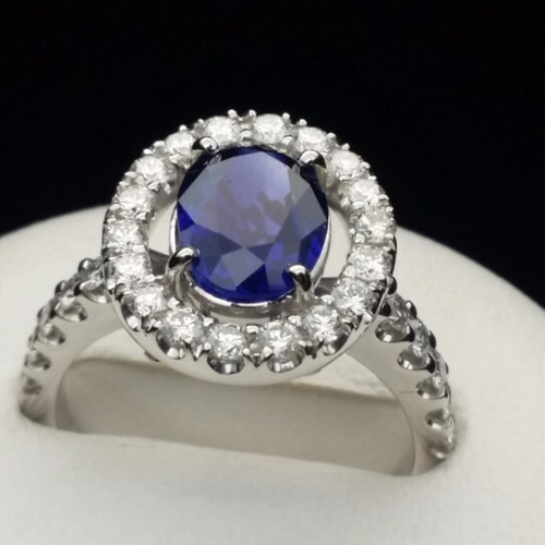 サファイヤ ダイヤモンド 2.25カラット 鑑別書付 サファイヤ ダイヤモンド 2.25カラット 鑑別書付 サファイヤ