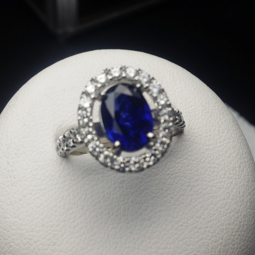 天然サファイヤ リング【鑑別書付】ブルーサファイヤ2.54ct 指輪