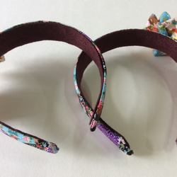 Kanzashi fabric flower headband hair accessories（つまみ細工） 7枚目の画像